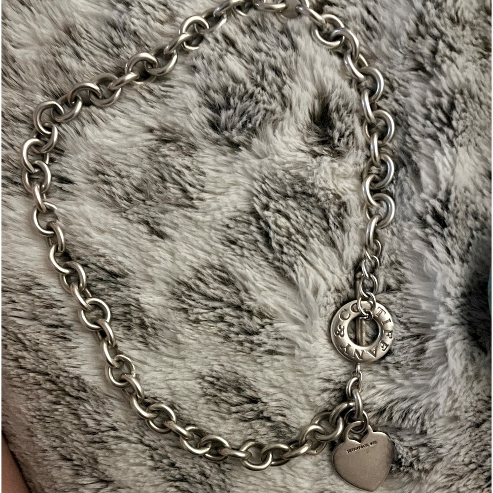 Tiffany and co heart toggle tag necklace  definitely authentic